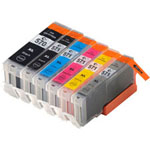 Pack de 6 Canon PGI-570XL & CLI-571XL cartuchos de tinta compatibles alta capacidad (Ink Hero)