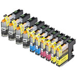 Pack de 10 Brother LC123 (LC121) cartuchos de tinta compatibles alta capacidad (Ink Hero)