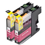 Pack de 2 Brother LC123 (LC121) cartuchos de tinta compatibles alta capacidad magenta (Ink Hero)