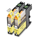 Pack de 2 Brother LC125Y cartuchos de tinta compatibles super alta capacidad amarillo (Ink Hero)