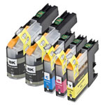 Pack de 5 Brother LC127 & LC125 cartuchos de tinta compatibles super alta capacidad (Ink Hero)