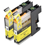 Pack de 2 Brother LC223 (LC221) cartuchos de tinta compatibles alta capacidad amarillo (Ink Hero)