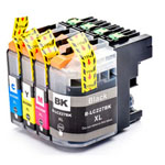 Pack de 4 Brother LC227 & LC225 cartuchos de tinta compatibles super alta capacidad (Ink Hero)