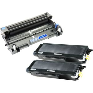 Kit de tóner y tambor compatible Brother TN3170 & DR3100 – alta capacidad, paquete de 3