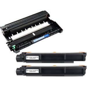 Kit de tóner y tambor compatible Brother TN2320 & DR2300 – alta capacidad, paquete de 3
