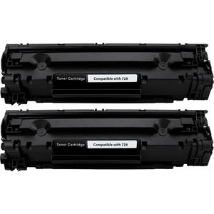 Cartuchos de tóner compatibles Canon 728 – negro, paquete de 2