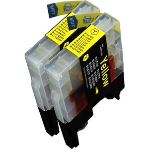 Cartuchos de tinta compatibles Brother LC1240Y – amarillo, alta capacidad, paquete de 2 (sustituye a LC1220Y)