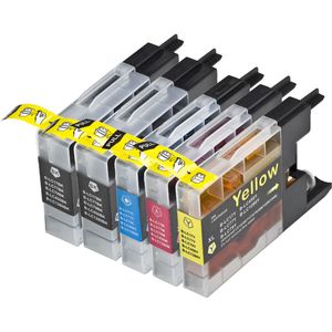 Cartuchos de tinta compatibles Brother LC1280 – capacidad extra alta, paquete de 5