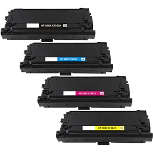 Cartuchos de tóner compatibles HP 508X – alta capacidad, paquete de 4