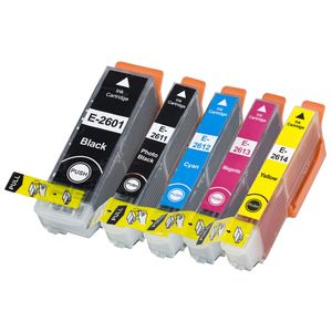 Cartuchos de tinta compatibles Epson 26XL – alta capacidad, paquete de 5