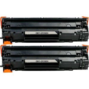 Cartuchos de tóner compatibles HP 83X – negro, alta capacidad, paquete de 2 (CF283X)