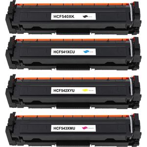 Cartuchos de tóner compatibles HP 203X – alta capacidad, paquete de 4