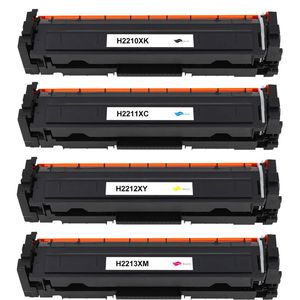 Cartuchos de tóner compatibles HP 207X – alta capacidad, paquete de 4