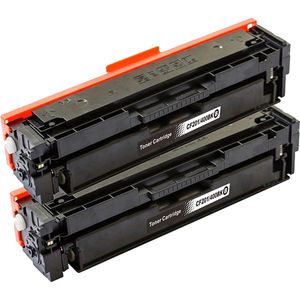 Cartuchos de tóner compatibles HP 201X / CF400X – negro, alta capacidad, paquete de 2 (sustituye a 201A / CF400A)