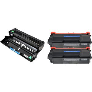 Kit de tóner y tambor compatible Brother TN3480 & DR3400 – alta capacidad, paquete de 3