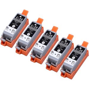 Cartuchos de tinta compatibles Canon PGI-35 – negro, paquete de 5