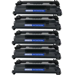 Cartuchos de tóner compatibles HP 26X – negro, alta capacidad, paquete de 5 (CF226X)