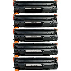 Cartuchos de tóner compatibles HP 83X – negro, alta capacidad, paquete de 5 (CF283X)