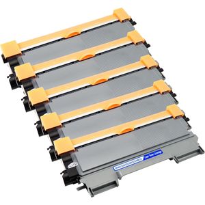 Cartuchos de tóner compatibles Brother TN2220 – negro, alta capacidad, paquete de 5 (sustituye a TN2210)