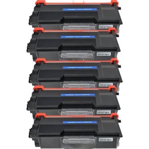 Cartuchos de tóner compatibles Brother TN3480 – negro, alta capacidad, paquete de 5