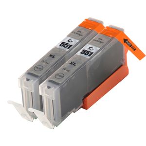 Cartuchos de tinta compatibles Canon CLI-551XL – gris, alta capacidad, paquete de 2