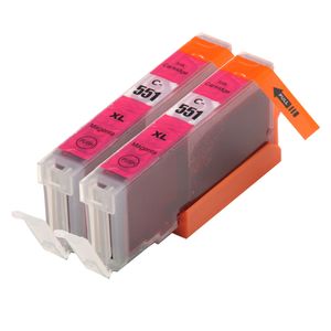 Cartuchos de tinta compatibles Canon CLI-551XL – magenta, alta capacidad, paquete de 2