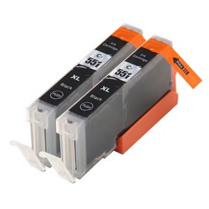 Cartuchos de tinta compatibles Canon CLI-551XL – negro, alta capacidad, paquete de 2