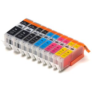 Cartuchos de tinta compatibles Canon PGI-550XL & CLI-551XL – alta capacidad, paquete de 10