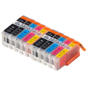 Cartuchos de tinta compatibles Canon PGI-570XL & CLI-571XL – alta capacidad, paquete de 10