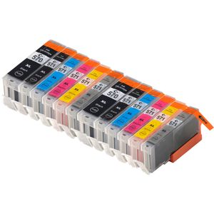 Cartuchos de tinta compatibles Canon PGI-570XL & CLI-571XL – alta capacidad, paquete de 12