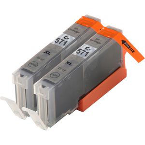 Cartuchos de tinta compatibles Canon CLI-571XL – gris, alta capacidad, paquete de 2
