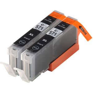 Cartuchos de tinta compatibles Canon CLI-571XL – negro, alta capacidad, paquete de 2