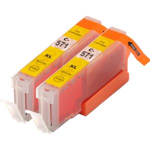 Cartuchos de tinta compatibles Canon CLI-571XL – amarillo, alta capacidad, paquete de 2