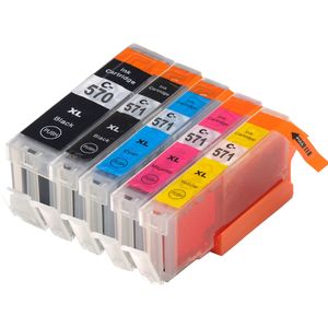 Cartuchos de tinta compatibles Canon PGI-570XL & CLI-571XL – alta capacidad, paquete de 5