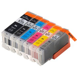 Cartuchos de tinta compatibles Canon PGI-570XL & CLI-571XL – alta capacidad, paquete de 6