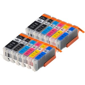 Cartuchos de tinta compatibles Canon PGI-580XXL & CLI-581XXL – capacidad superalta, paquete de 12