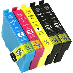 Cartuchos de tinta compatibles Epson 603XL – alta capacidad, paquete de 5