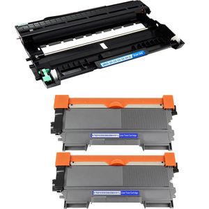 Kit de tóner y tambor compatible Brother TN2010 & DR2200 – paquete de 3