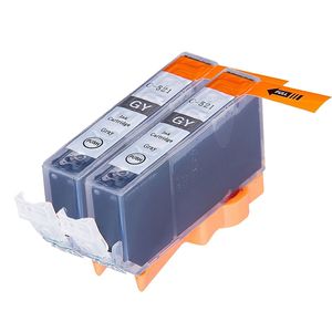 Cartuchos de tinta compatibles Canon CLI-521GY – gris, paquete de 2