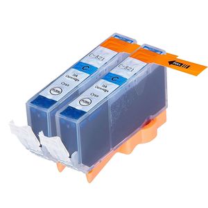 Cartuchos de tinta compatibles Canon CLI-521C – cian, paquete de 2