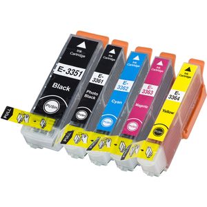 Cartuchos de tinta compatibles Epson 33XL – alta capacidad, paquete de 5