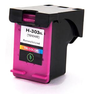 Cartucho de tinta remanufacturado HP 303XL – tricolor, alta capacidad (T6N03AE)