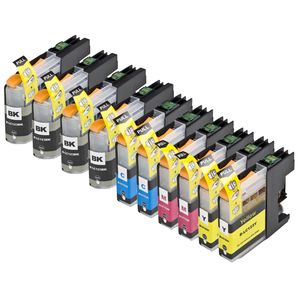 Cartuchos de tinta compatibles Brother LC123 – alta capacidad, paquete de 10 (sustituye a LC121)