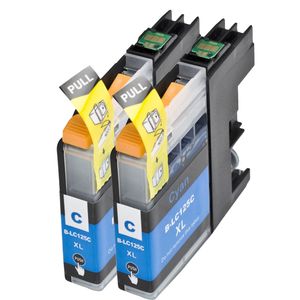 Cartuchos de tinta compatibles Brother LC125C – cian, capacidad superalta, paquete de 2