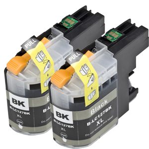 Cartuchos de tinta compatibles Brother LC127BK – negro, capacidad superalta, paquete de 2