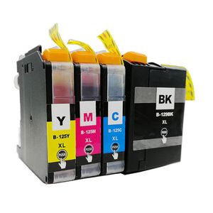 Cartuchos de tinta compatibles Brother LC129 & LC125 – capacidad superalta, paquete de 4