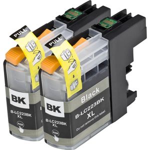 Cartuchos de tinta compatibles Brother LC223 – negro, alta capacidad, paquete de 2 (sustituye a LC221)