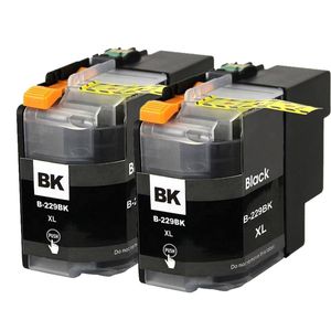 Cartuchos de tinta compatibles Brother LC229BK – negro, capacidad superalta, paquete de 2