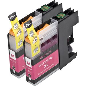 Cartuchos de tinta compatibles Brother LC223 – magenta, alta capacidad, paquete de 2 (sustituye a LC221)