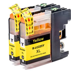 Cartuchos de tinta compatibles Brother LC225Y – amarillo, capacidad superalta, paquete de 2